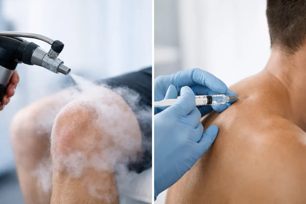 Cryotherapy vs Steroid Injections for Pain Relief